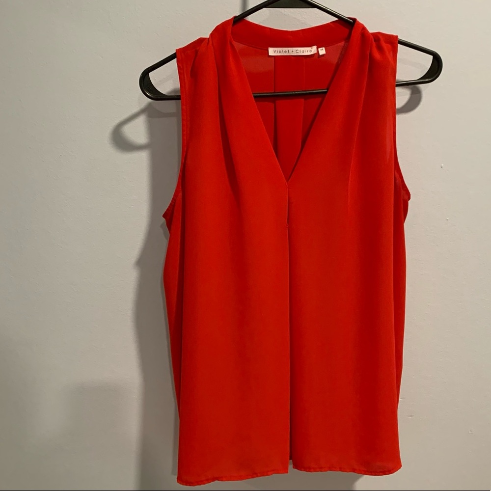 Violet and Claire red flow blouse medium